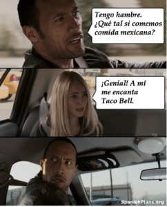 Taco Bell no es comida mexicana meme