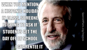 The first question student ask when learning about a Hispanic holiday