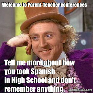 Spanish Teacher conferences meme