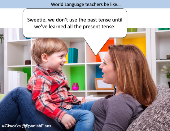 Past tense comes after present tense