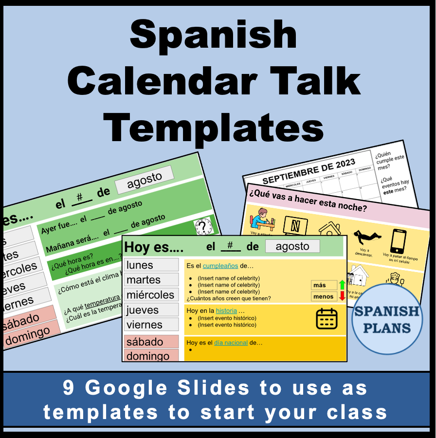 Spanish Calendar Talk Templates